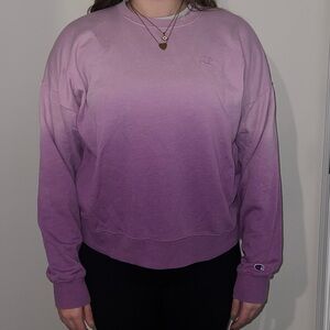 Purple ombré Champion crewneck